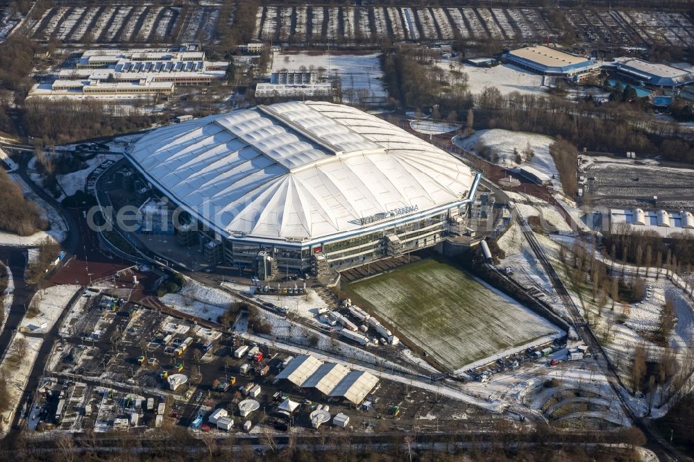 Gelsenkirchen from above - Stadium and Sports Park VELTINS Arena in Gelsenkirchen in North Rhine-Westphalia