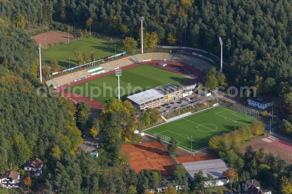 Homburg from the bird's eye view: Stadium Waldstadion in Saarland in Homburg