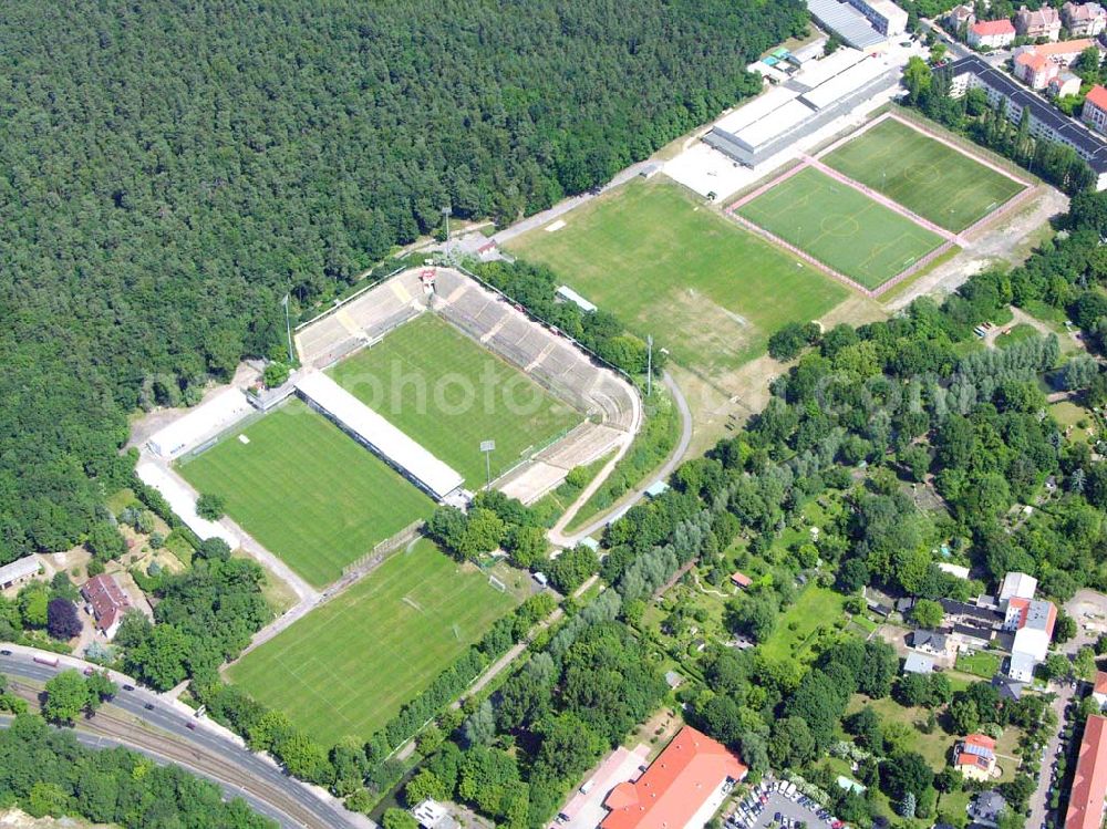 Berlin - Köpenick from the bird's eye view: Stadion an der Wuhlheide - Sitz des 1. FC UNION in Berlin - Köpenick.