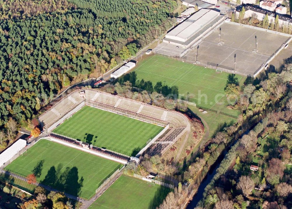 Berlin - Köpenick from above - Stadion Wuhlheide (ehem. Union).