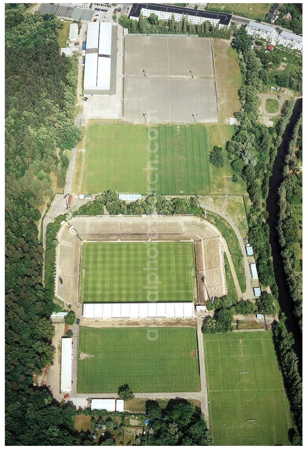 Aerial image Berlin - Köpenick - Stadion an der Wuhlheide - Sitz des 1. FC UNION in Berlin - Köpenick.