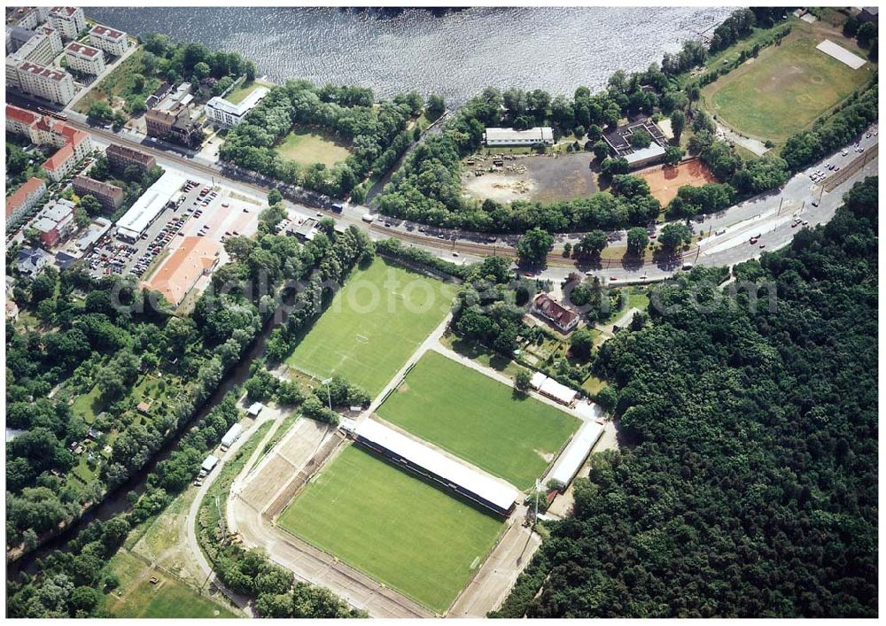 Aerial image Berlin - Köpenick - Stadion an der Wuhlheide - Sitz des 1. FC UNION in Berlin - Köpenick.