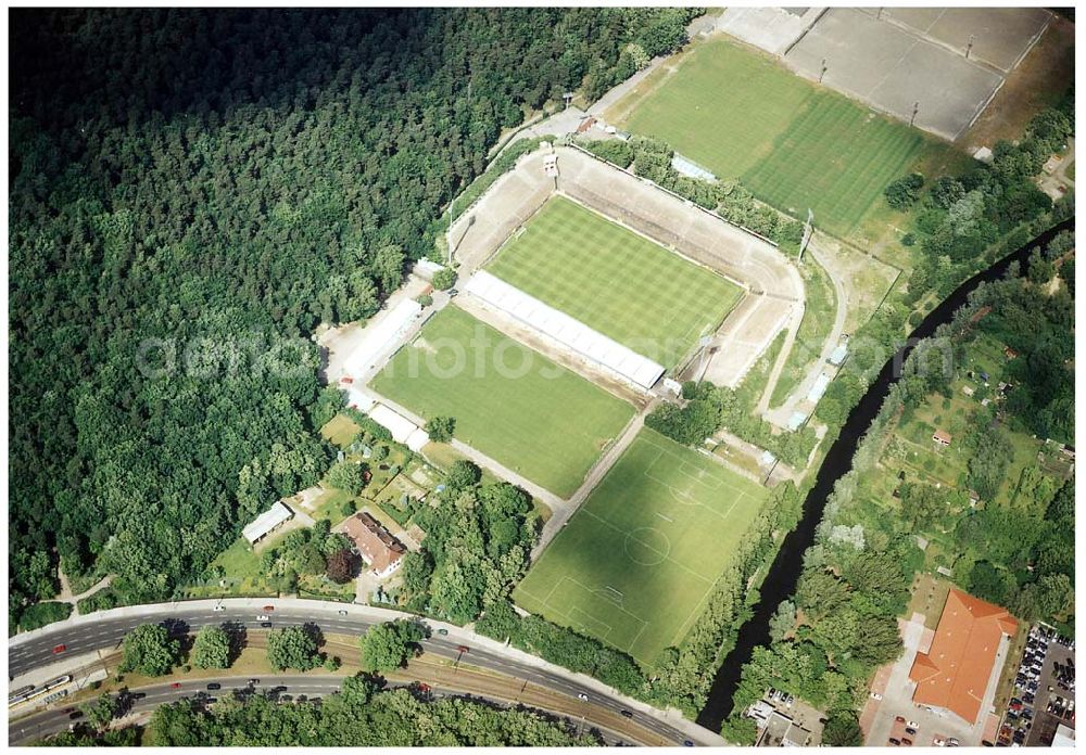 Berlin - Köpenick from the bird's eye view: Stadion an der Wuhlheide - Sitz des 1. FC UNION in Berlin - Köpenick.