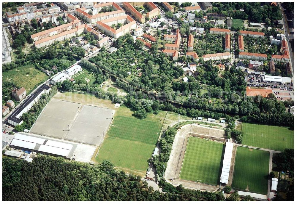 Aerial image Berlin - Köpenick - Stadion an der Wuhlheide - Sitz des 1. FC UNION in Berlin - Köpenick.