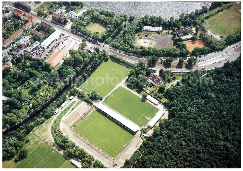 Berlin - Köpenick from the bird's eye view: Stadion an der Wuhlheide - Sitz des 1. FC UNION in Berlin - Köpenick.