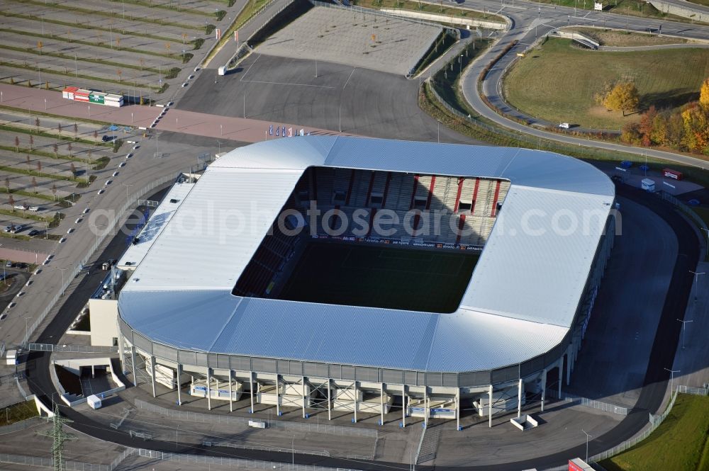 Aerial image Augsburg - WWK formerly SGL Arena stadium of the football club FC Augsburg in Bavaria, Germany