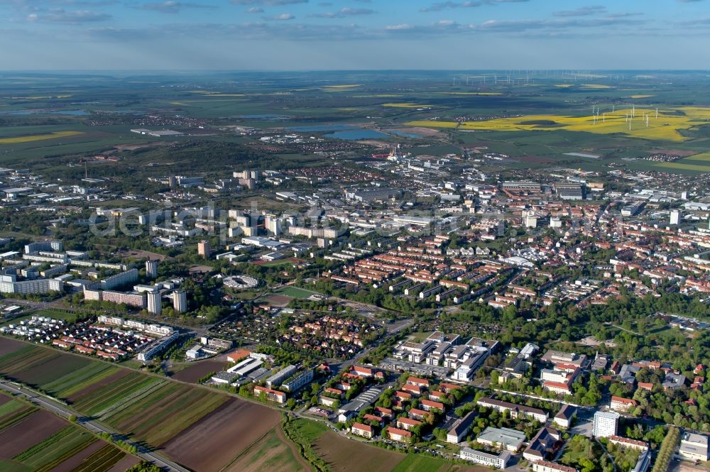 Aerial image Erfurt - District view in the northern urban area in Erfurt in the state Thuringia, Germany