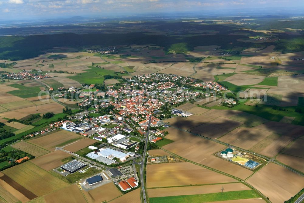 Aerial photograph Hofheim in Unterfranken - Village - View of the district Hassberge belonging municipality in Hofheim in Unterfranken in the state Bavaria