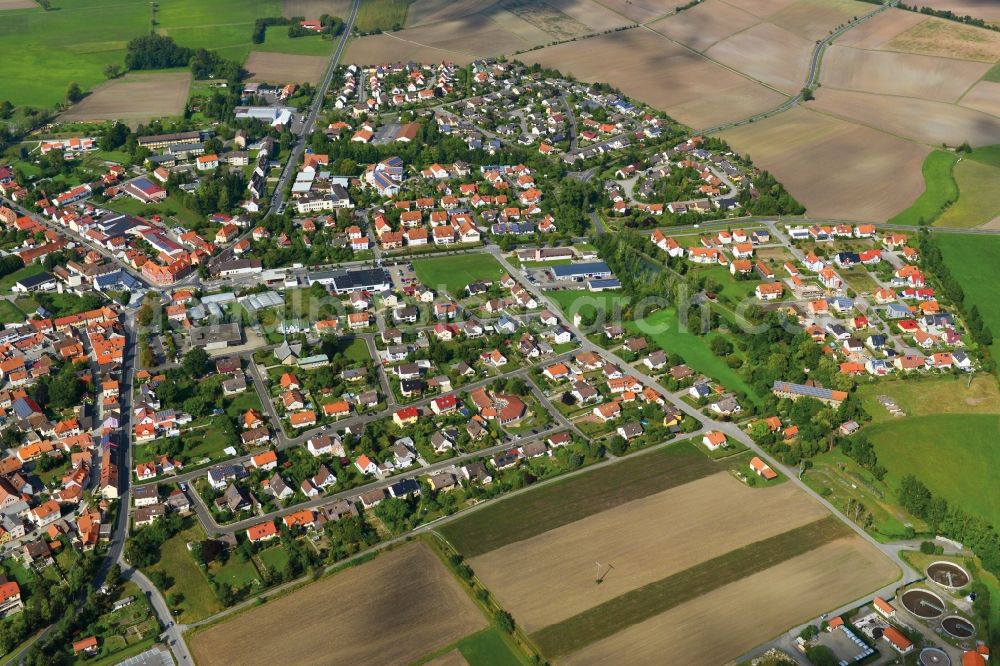 Mühle Hofheim in Unterfranken from the bird's eye view: Village - View of the district Hassberge belonging municipality in Hofheim in Unterfranken in the state Bavaria