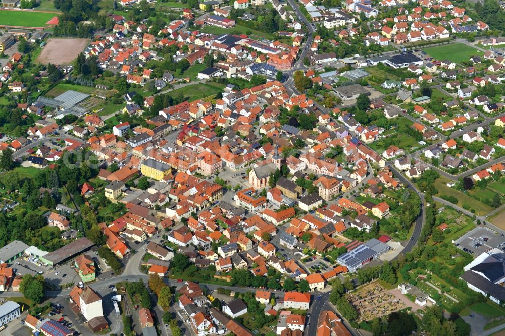 Hofheim in Unterfranken from above - Village - View of the district Hassberge belonging municipality in Hofheim in Unterfranken in the state Bavaria