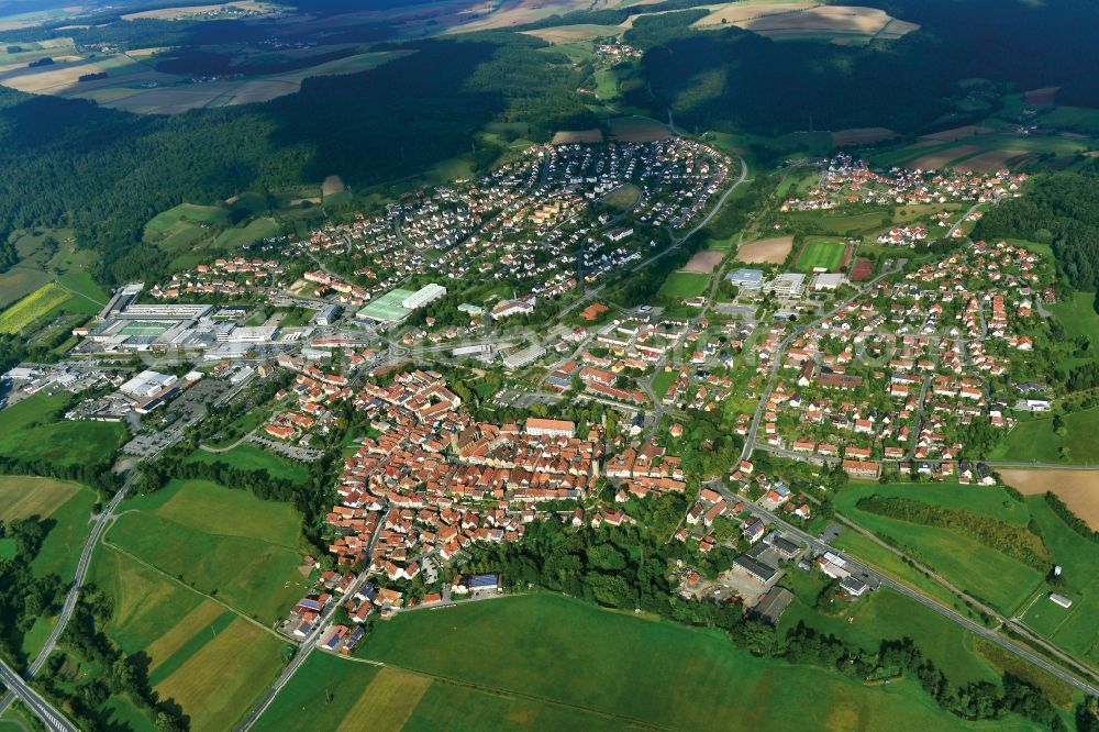 Ebern from above - Village - View of the district Hassberge belonging municipality in Ebern in the state Bavaria