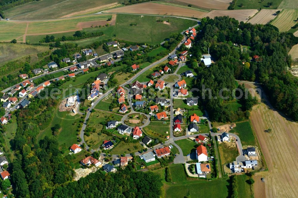 Eltmann from above - Village - View of the district Hassberge belonging municipality in Eltmann in the state Bavaria