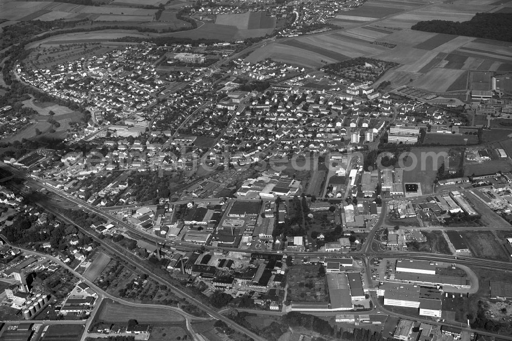 Aerial image Haßfurt - Village - View of the district Hassberge belonging municipality in Hassfurt in the state Bavaria