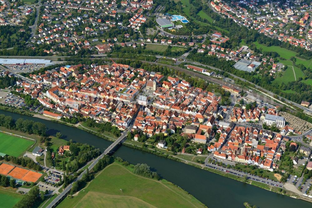 Aerial image Haßfurt - Village - View of the district Hassberge belonging municipality in Hassfurt in the state Bavaria