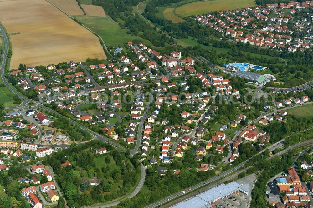 Aerial image Haßfurt - Village - View of the district Hassberge belonging municipality in Hassfurt in the state Bavaria