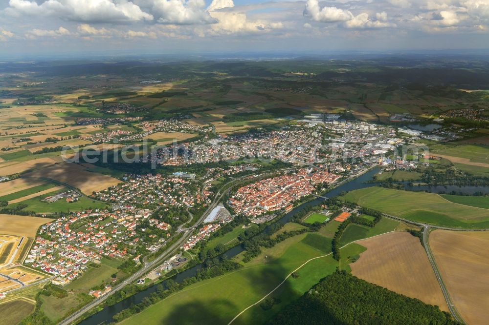 Aerial image Haßfurt - Village - View of the district Hassberge belonging municipality in Hassfurt in the state Bavaria