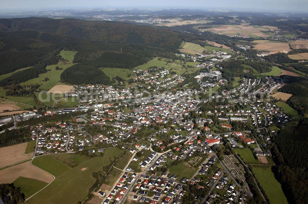 Aerial photograph Balve - Blick auf die Stadt Belve im Sauerland.