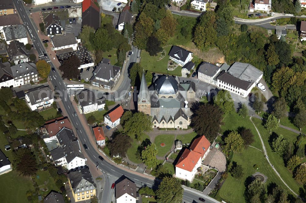 Balve from above - Blick auf die Stadt Belve im Sauerland.