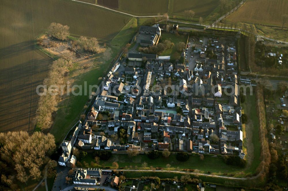 Dormagen from above - Blick auf die Historische Stadfestung Dormagen-Zons. Dormagen historical city wall.