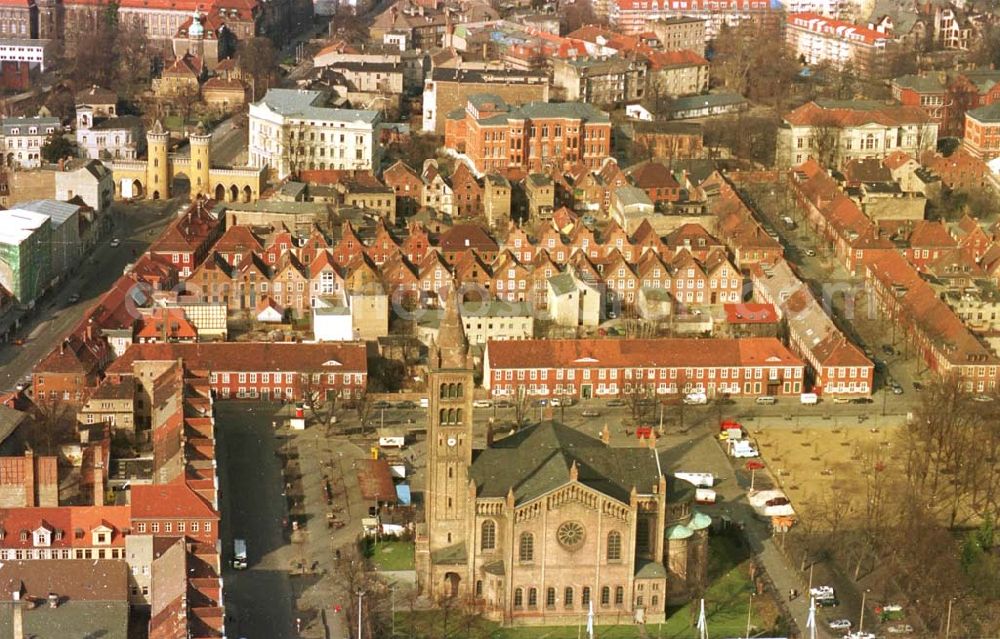 Aerial image Potsdam - 06.03.95 Stadt Potsdam, Holländerviertel