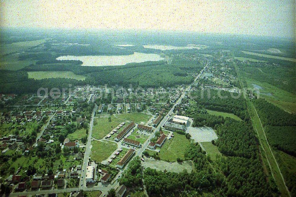 Aerial photograph Schwarzheide / Brandenburg - Stadtanicht von Schwarzheide