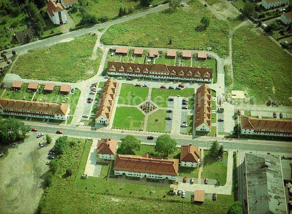 Schwarzheide / Brandenburg from the bird's eye view: Stadtanischt von Schwarzheide