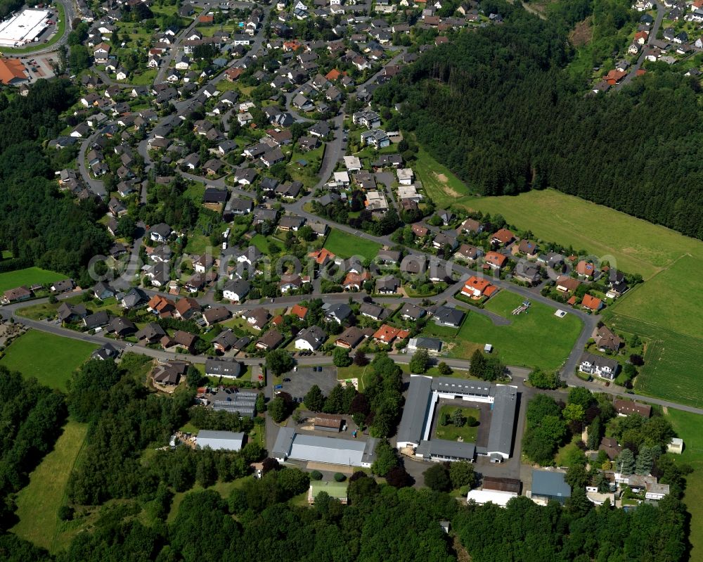 Wissen from the bird's eye view: City view of Wissen in Rhineland-Palatinate