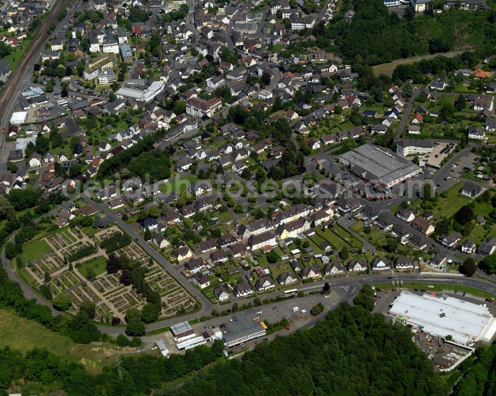 Wissen from the bird's eye view: City view of Wissen in Rhineland-Palatinate