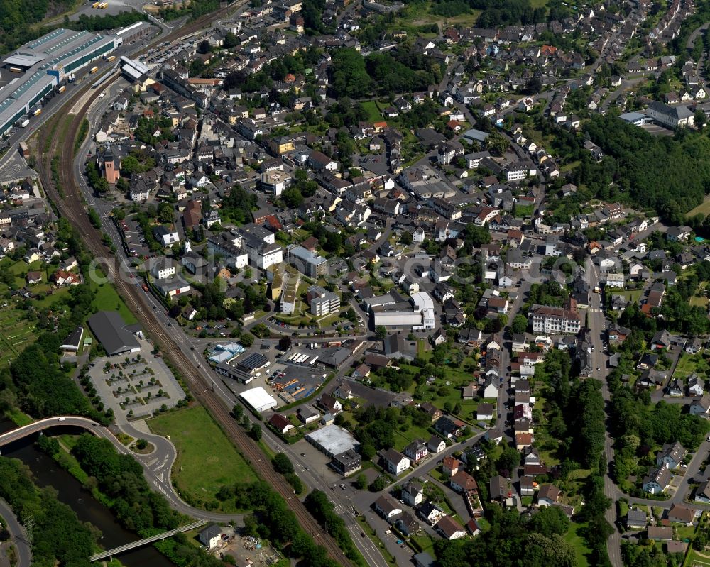 Aerial image Wissen - City view of Wissen in Rhineland-Palatinate