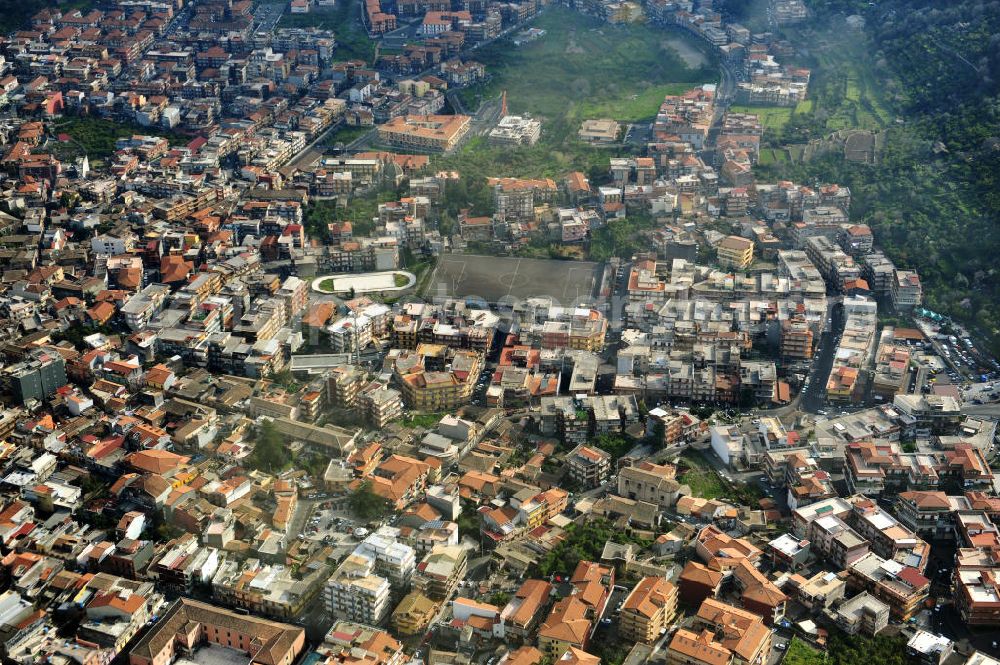 Aerial image Aci Catena - Sports facilities in Aci Catena on Sicily in Italien