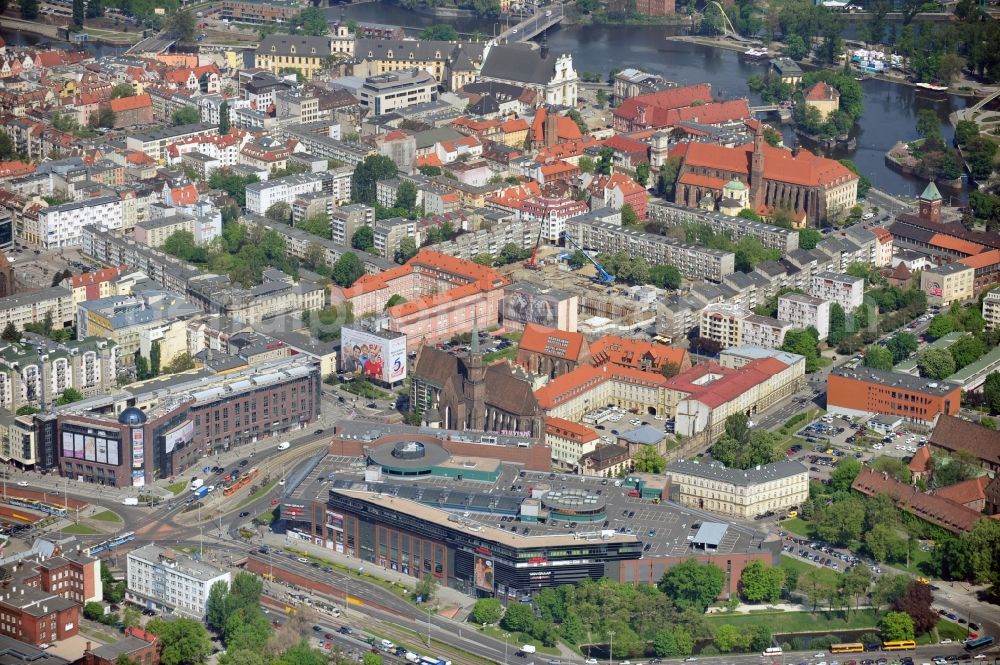 Aerial image Wroc?aw / Breslau - The Galeria Dominikanska is a shopping mall in the city center of Wroclaw in Poland