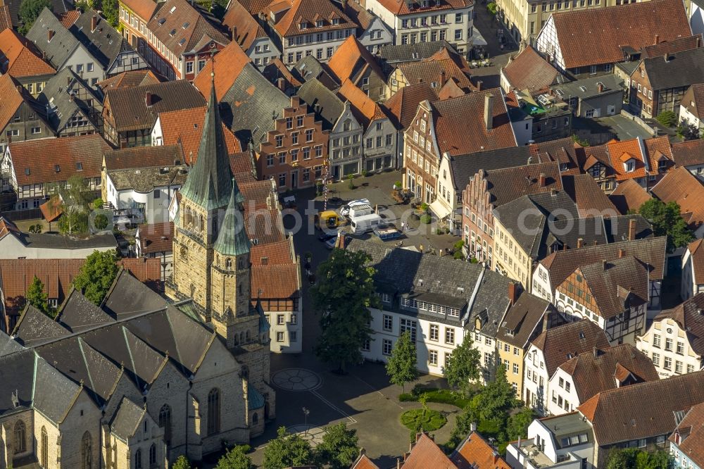 Warendorf from the bird's eye view: City view with the old town and city center at the center in Warendorf in North Rhine-Westphalia