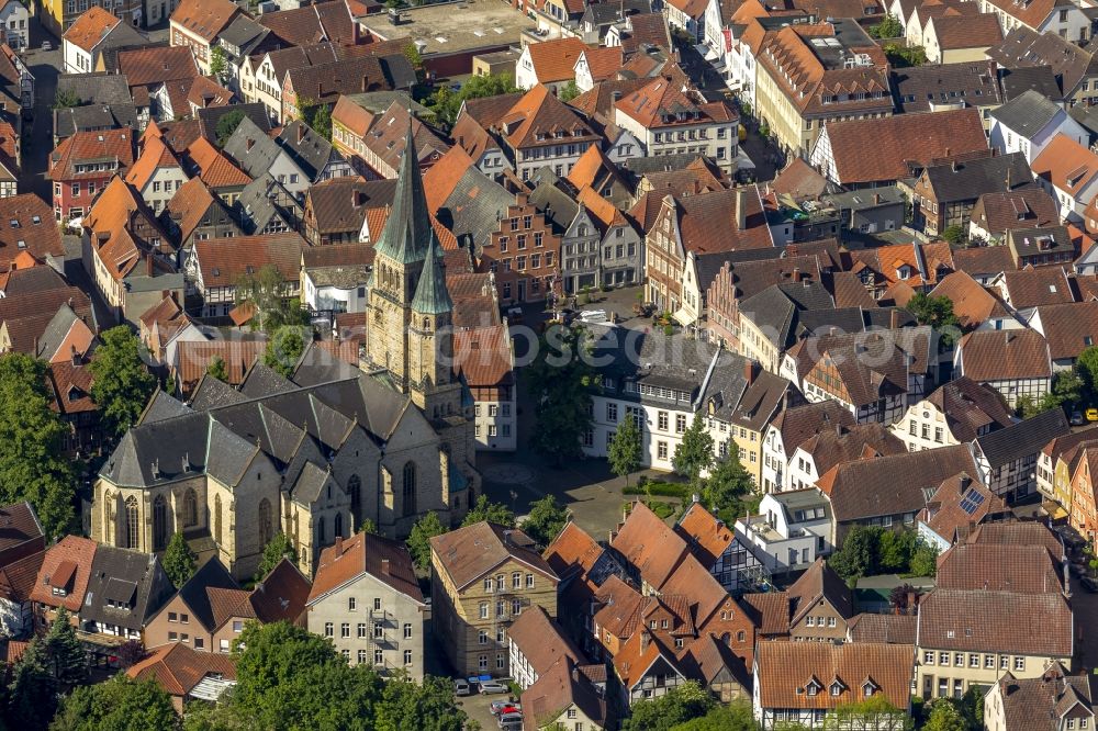 Aerial photograph Warendorf - City view with the old town and city center at the center in Warendorf in North Rhine-Westphalia