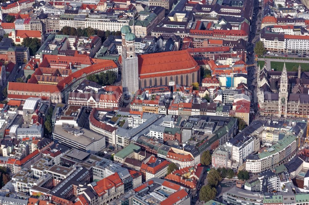 München from above - City view of the city area of in Munich in the state Bavaria, Germany