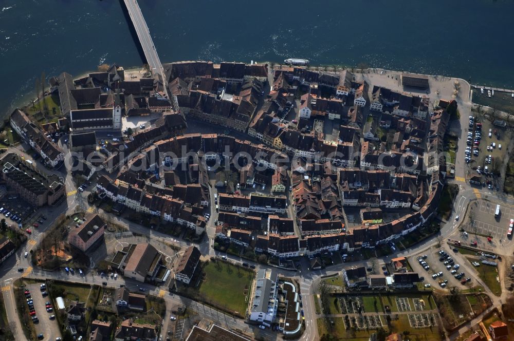 Stein am Rhein from the bird's eye view: City view of the Old Town of Stein am Rhein in the canton of Schaffhausen in Switzerland