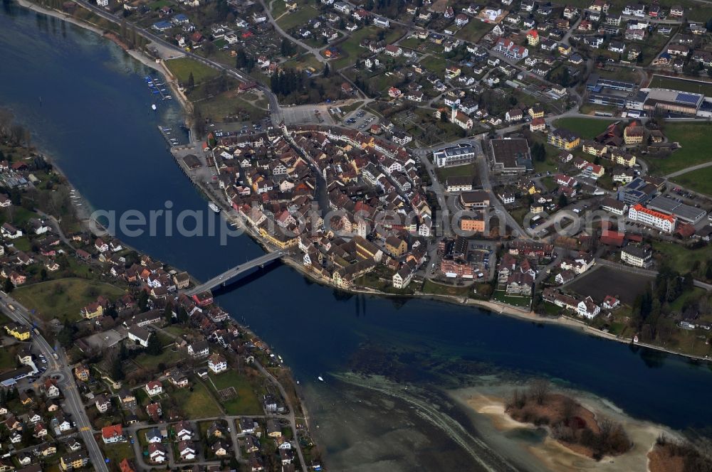 Aerial photograph Stein am Rhein - City view of the Old Town of Stein am Rhein in the canton of Schaffhausen in Switzerland