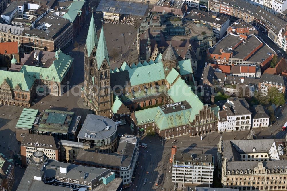 Aerial photograph Bremen - City view from the Old Town area of ??the city of Bremen