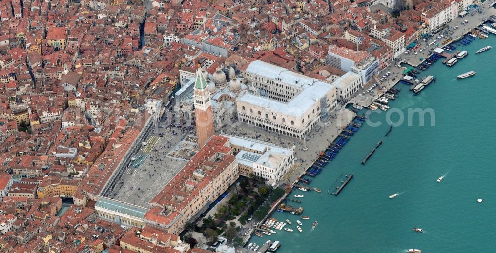 Venedig from above - City view from the old town center on Mark's Square in Venice Italy