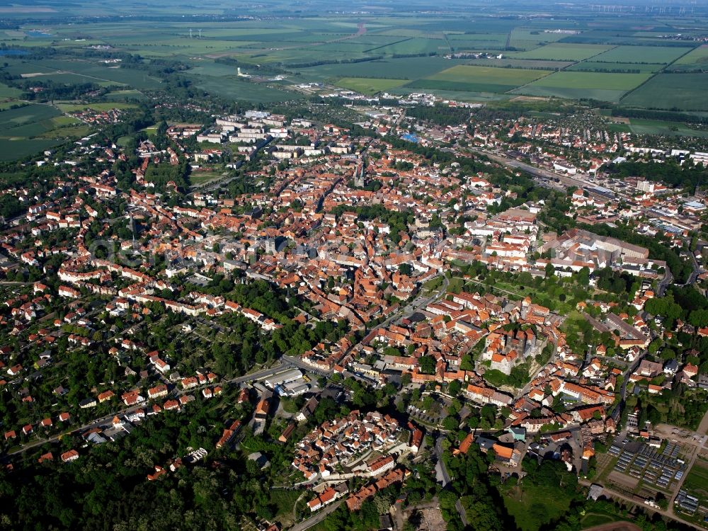 Aerial photograph Quedlinburg - Quedlinburg in the state Saxony-Anhalt