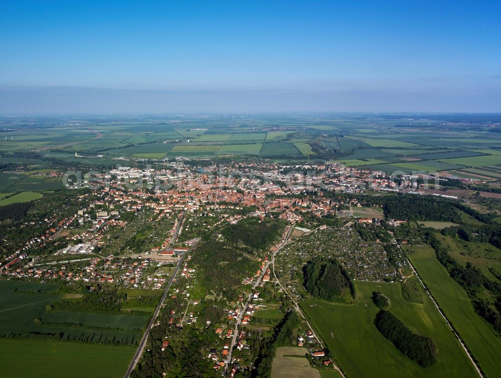 Quedlinburg from above - Quedlinburg in the state Saxony-Anhalt