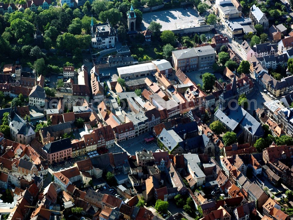 Aerial image Quedlinburg - Quedlinburg in the state Saxony-Anhalt