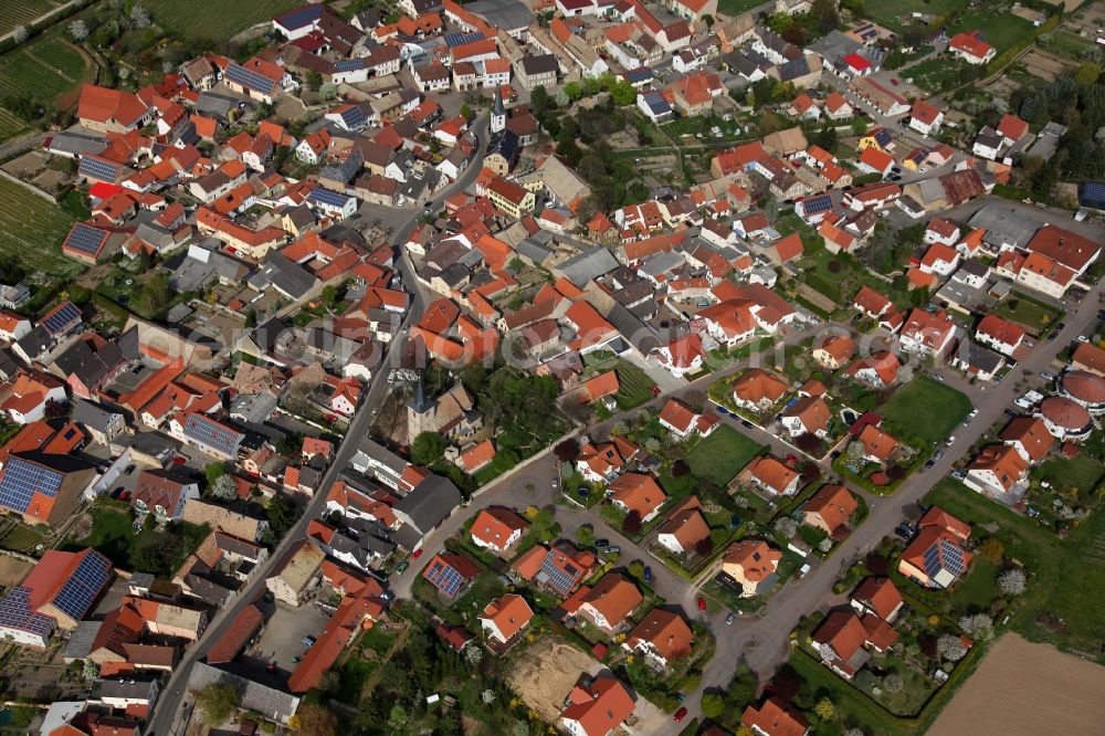 Aerial image Alzey OT Heimersheim - City - view of Alzey - Heimersheim in Rhineland-Palatinate