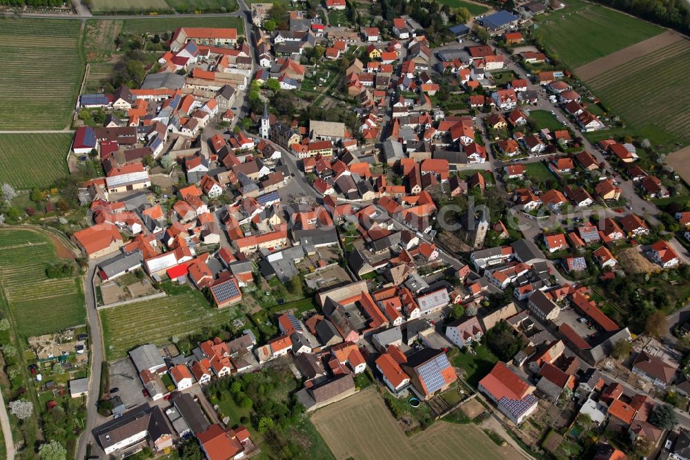 Aerial image Alzey OT Heimersheim - City - view of Alzey - Heimersheim in Rhineland-Palatinate