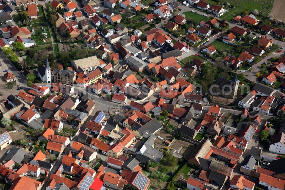 Alzey OT Heimersheim from the bird's eye view: City - view of Alzey - Heimersheim in Rhineland-Palatinate