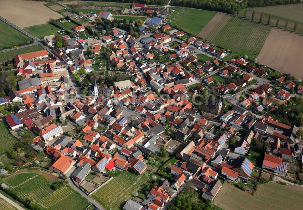 Aerial image Alzey OT Heimersheim - City - view of Alzey - Heimersheim in Rhineland-Palatinate