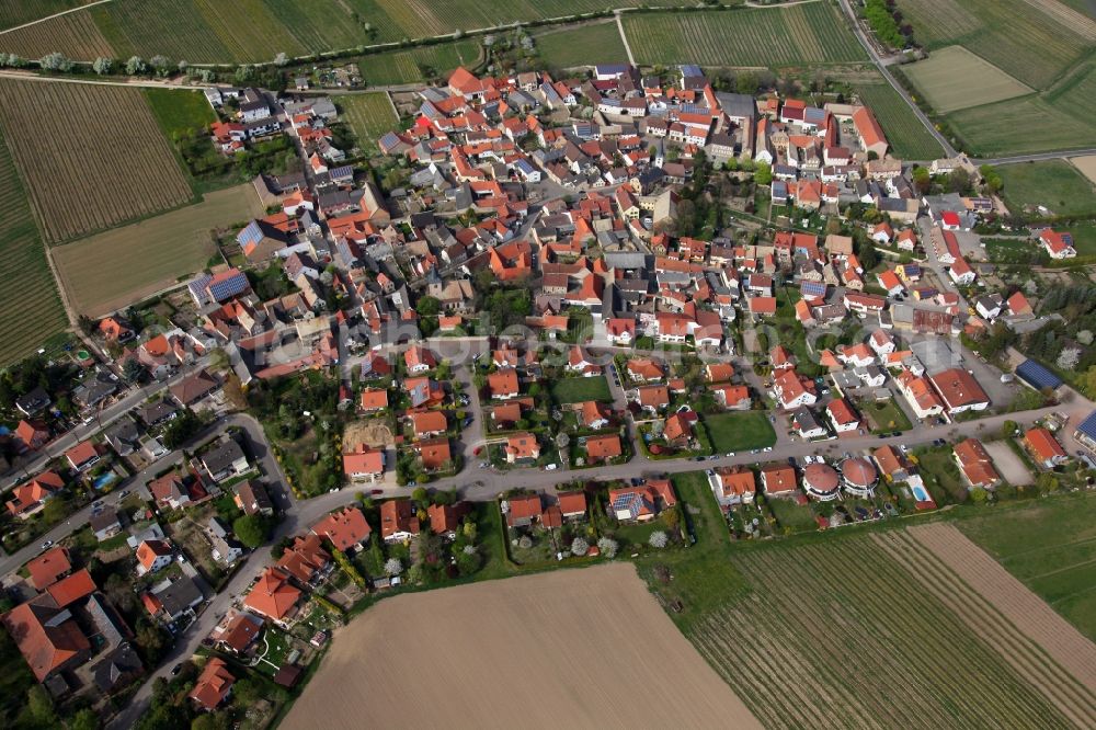 Aerial image Alzey OT Heimersheim - City - view of Alzey - Heimersheim in Rhineland-Palatinate