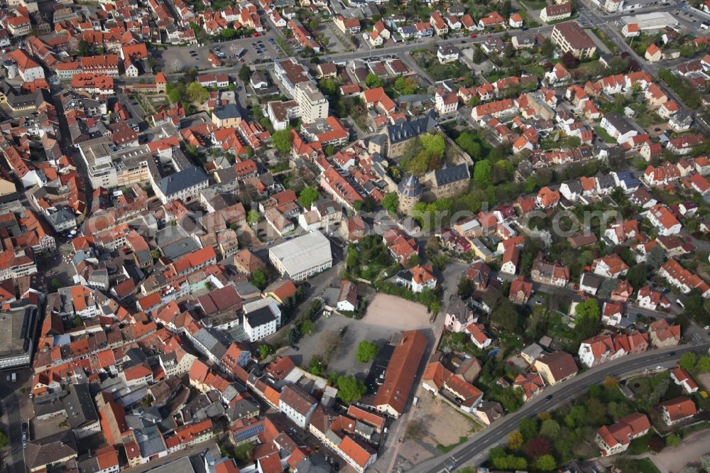 Aerial image Alzey - City - view of Alzey in Rhineland-Palatinate