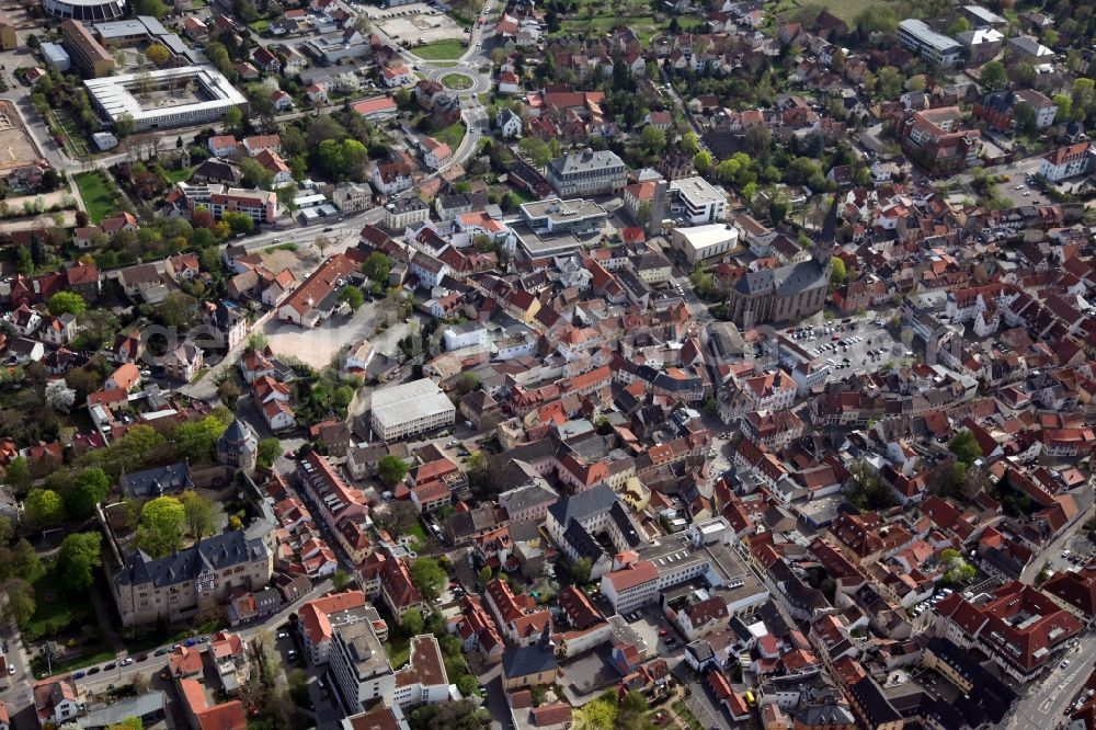 Aerial photograph Alzey - City - view of Alzey in Rhineland-Palatinate