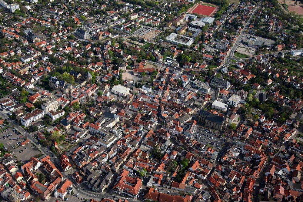 Alzey from above - City - view of Alzey in Rhineland-Palatinate