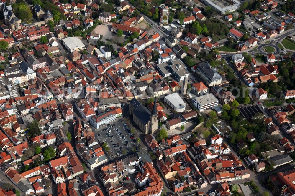 Alzey from the bird's eye view: City - view of Alzey in Rhineland-Palatinate